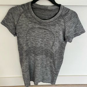 grey Lululemon swiftly tech short sleeve. worn once
